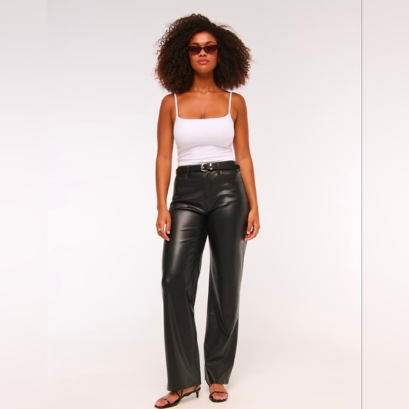 Abercrombie & Fitch Pants - Abercrombie Vegan Leather Relaxed Fit Pants Plus Size 37